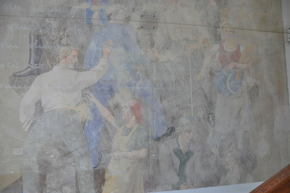 Malerei von Franz Köck im ÖH-Gebäude ©Abteilung für Kommunikation und Öffentlichkeitsarbeit Uni Graz