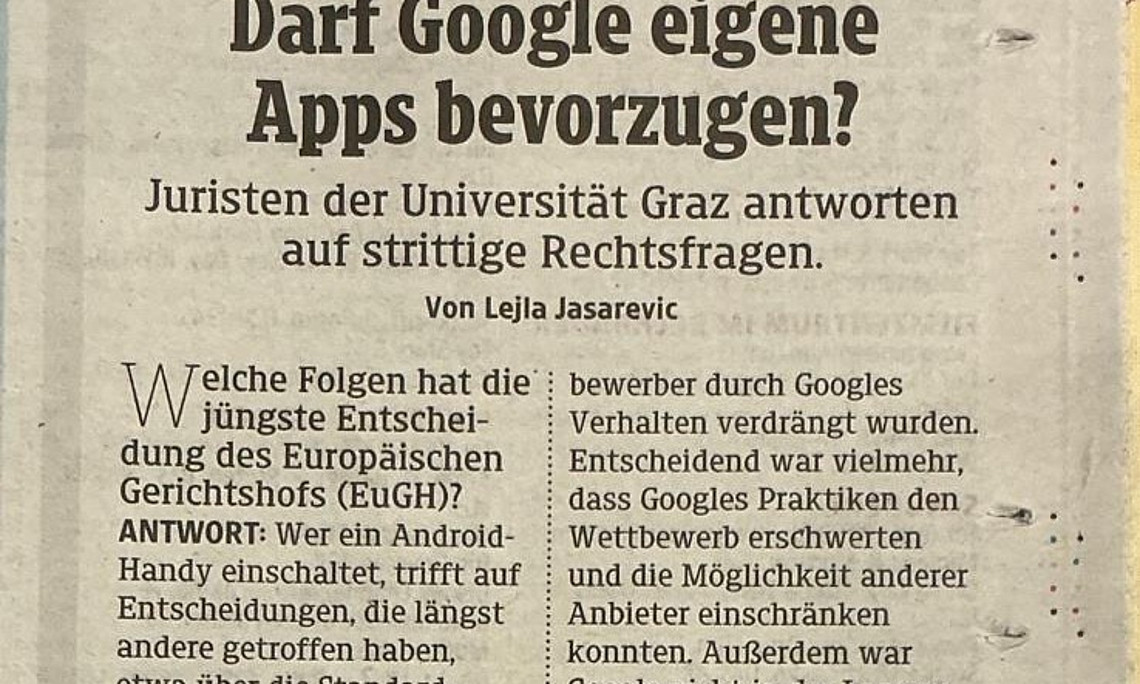 Artikel in Kleiner Zeitung
