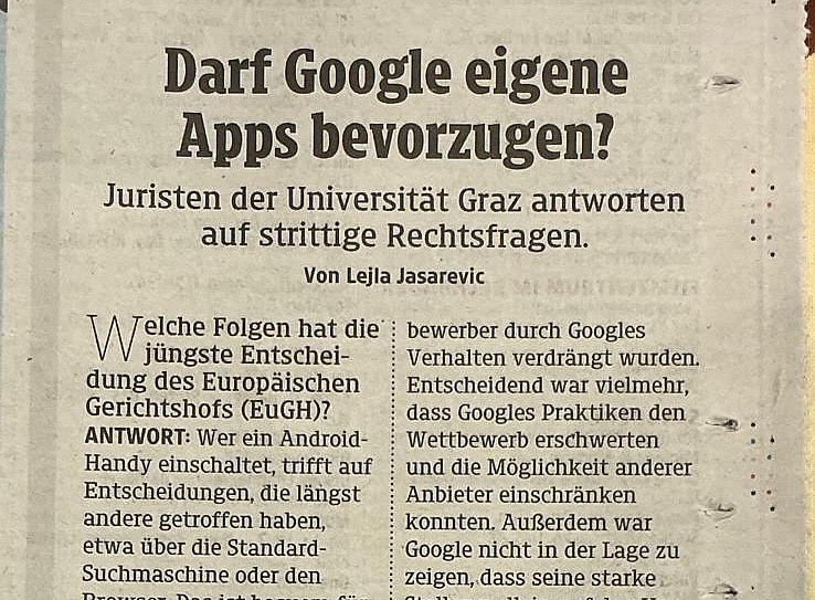 Artikel in Kleiner Zeitung ©Kleine Zeitung