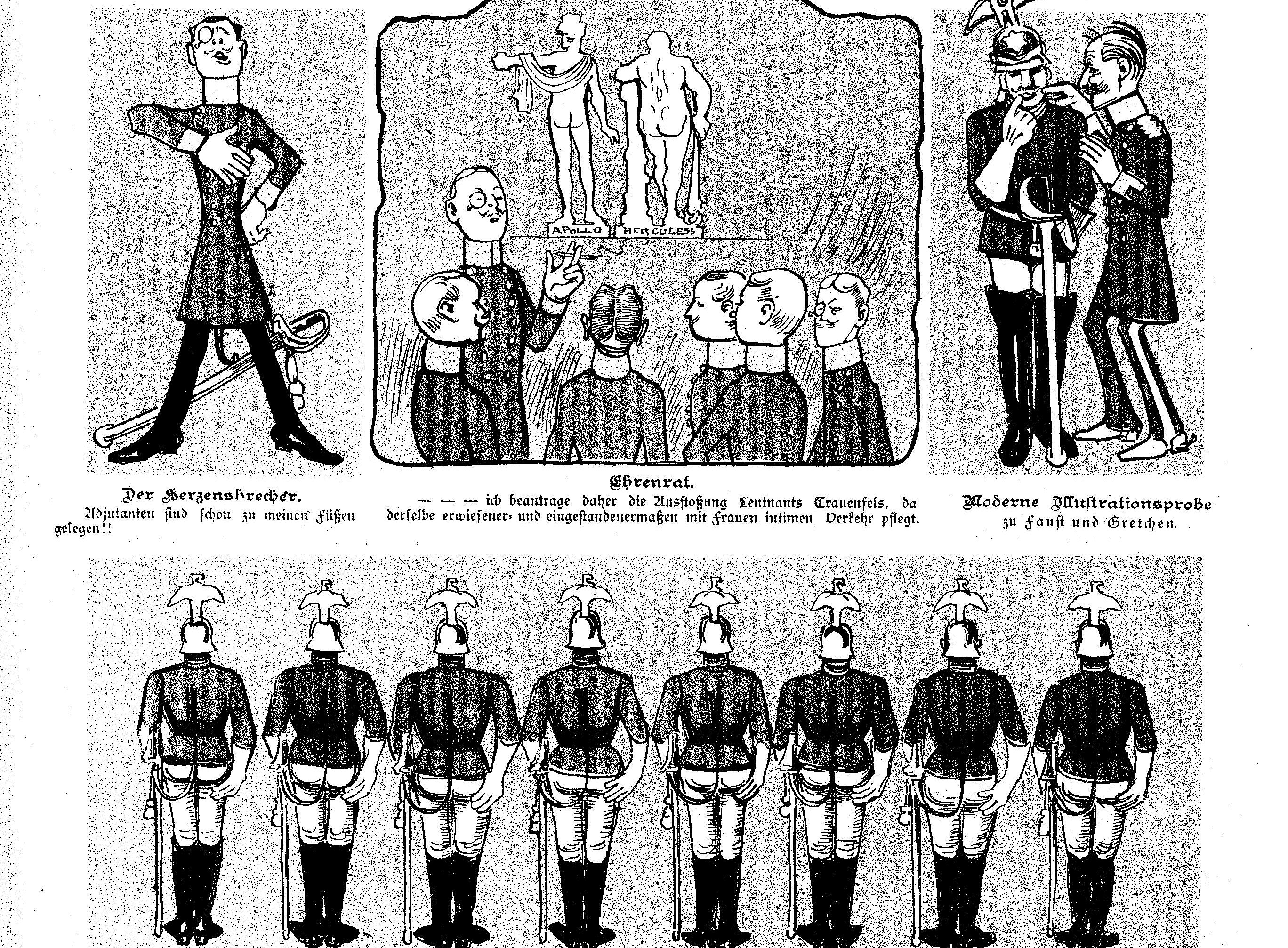 Bildausschnitt aus: Der Floh, 06.10.1907, S. 4. ©Aus: Der Floh, 06.10.1907, S. 4.