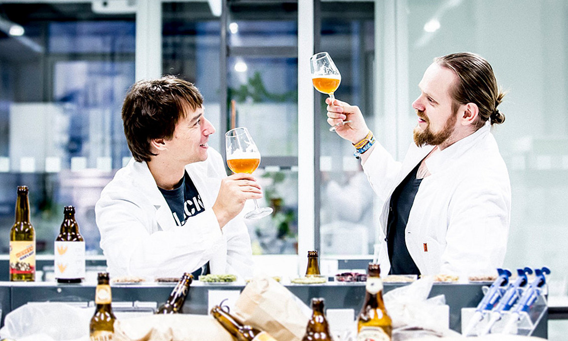 Rene Rehorska (links) und Gunther Almer haben das Projekt "Brau-Campus Graz" initiiert. Foto: Kanizaj