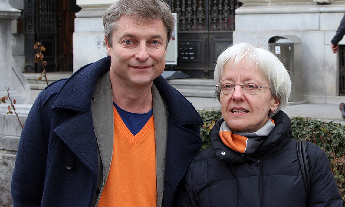 Germanistin Beatrix Müller-Kampel und Kabarettist Alfred Dorfer laden zur öffentlichen Seminarstunde. Foto: Uni Graz/Kastrun