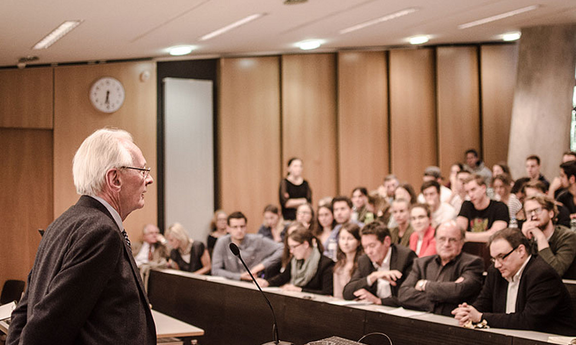 Dieter Grimm, ehemaliger Richter des Bundesverfassungsgerichts, war zu Gast bei den Graz Jurisprudence Lectures. Foto: Héctor A. Morales Zúñiga. 