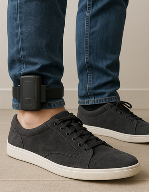 Bild von einer "elektronischen Fußfessel" ©S. Gölly, erstellt mit chatgpt.com