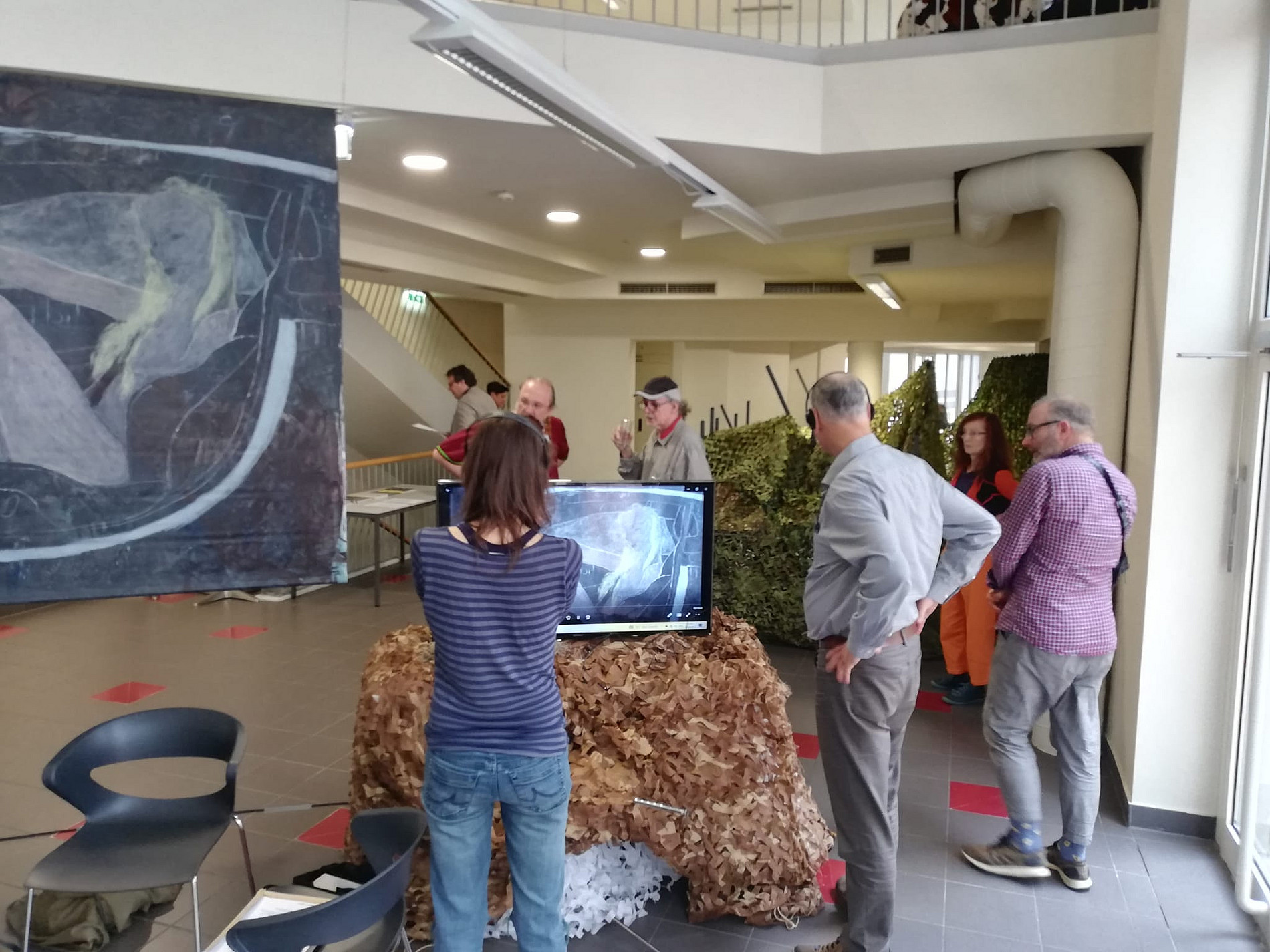 Ansicht der Kunstaktion von Hannes Priesch ©Uni Graz/Hinterplattner