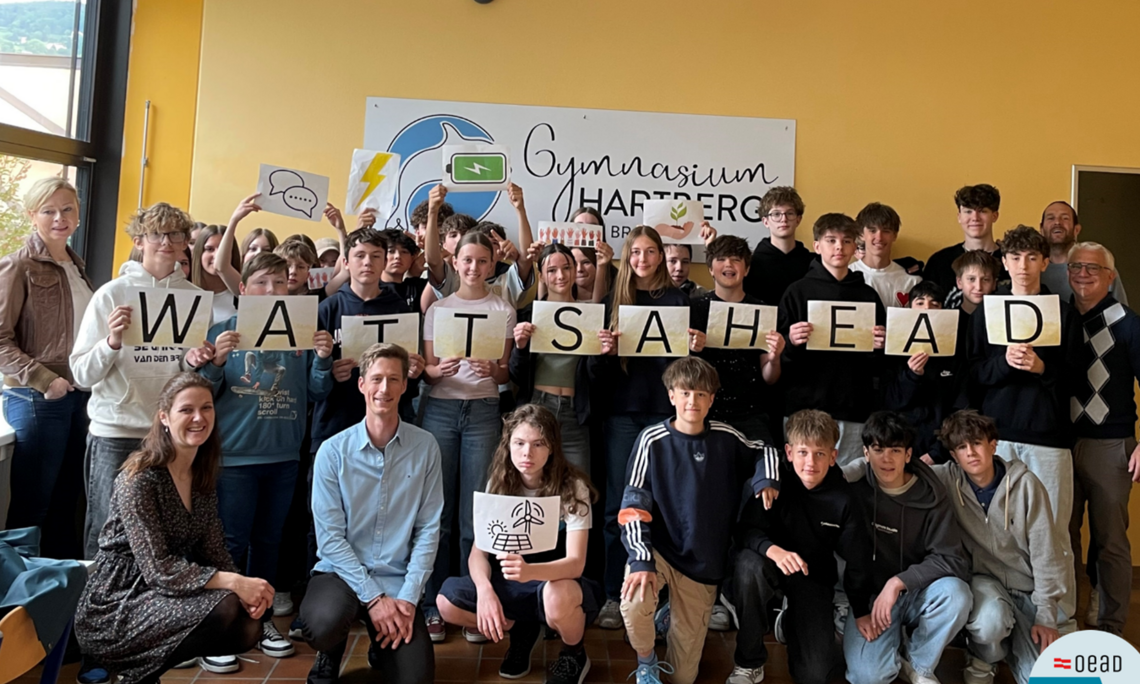 Projektabschluss mit der 4A und 4E Klasse des Gymnasiums Hartberg. (Foto: Philipp Mörth, Gymnasium Hartberg) 