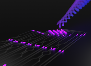 Artistic impression of a photonic integrated circuit for decomposition of complex light fields. ©Uni Graz / Simic