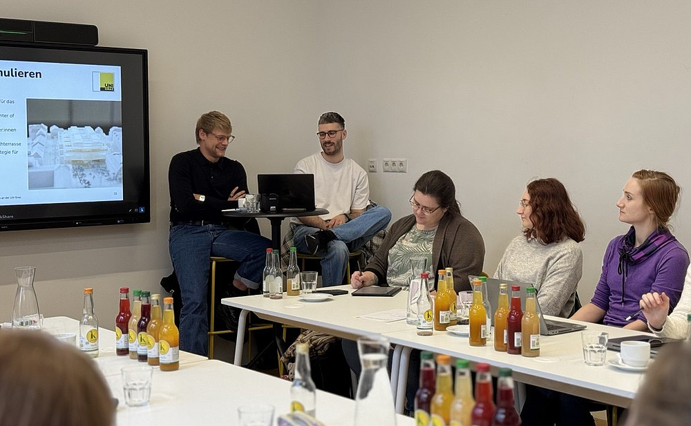 David Weber und Michael Angele beim Social Media Workshop der 7. ©Uni Graz/Plattner