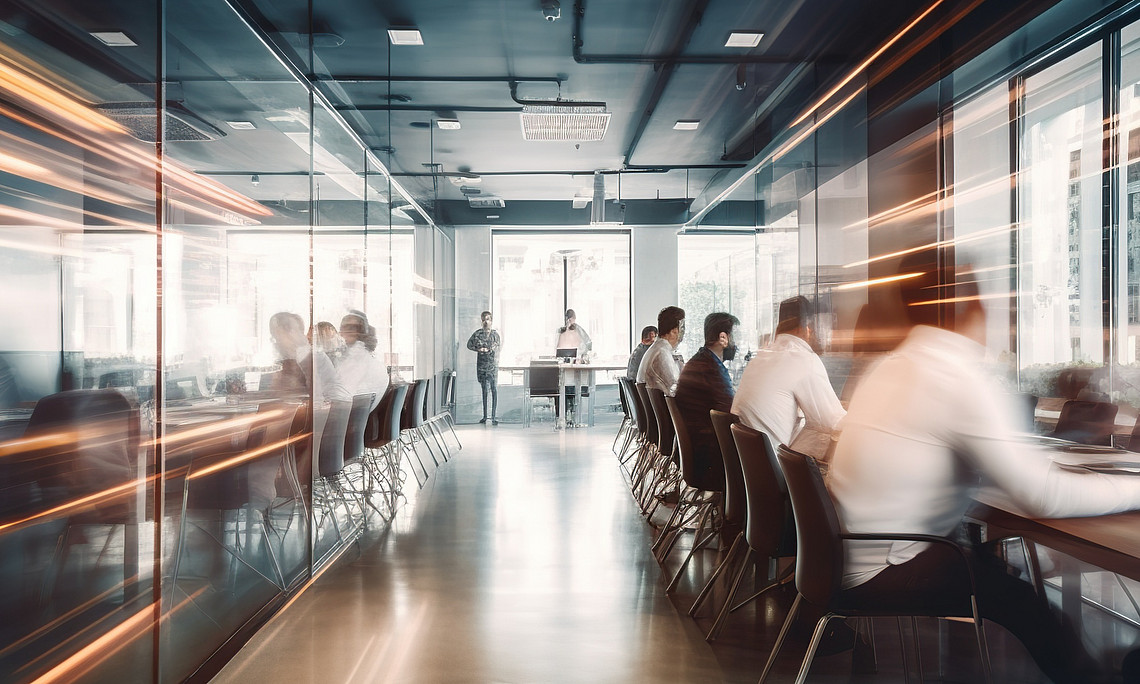 Co-Working Space in a dynamic business office