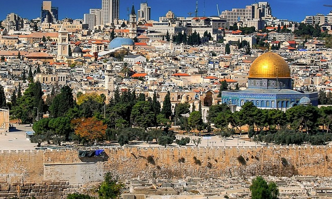 stadt, jerusalem, blick