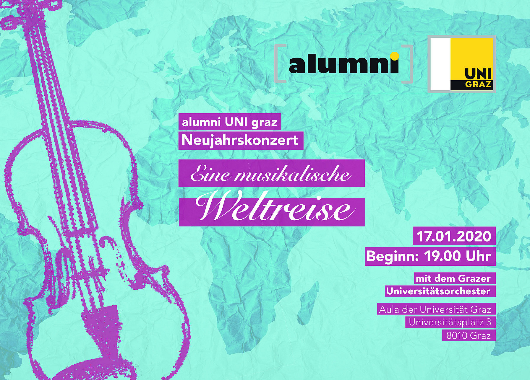 Einladung zum Alumni-Neujahrskonzert am 17.01.2020 