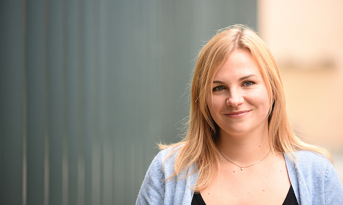 Im Forschungs-Portrait: Isabella Pototschnig. Foto Uni Graz/Tzivanopoulos