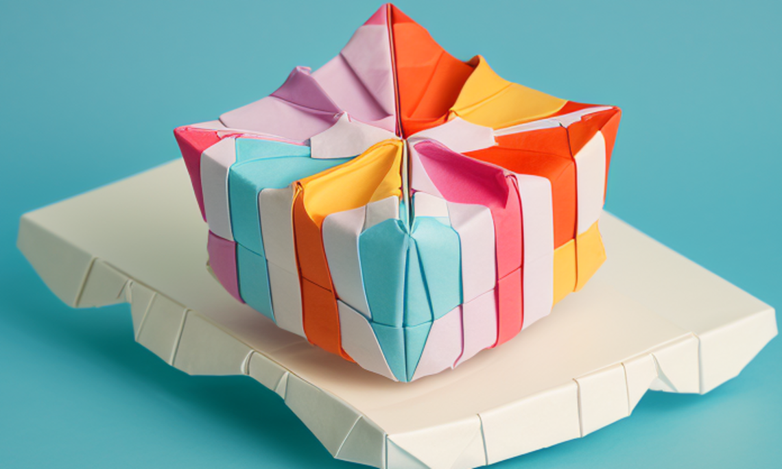 Zierbild im Origami-Stil