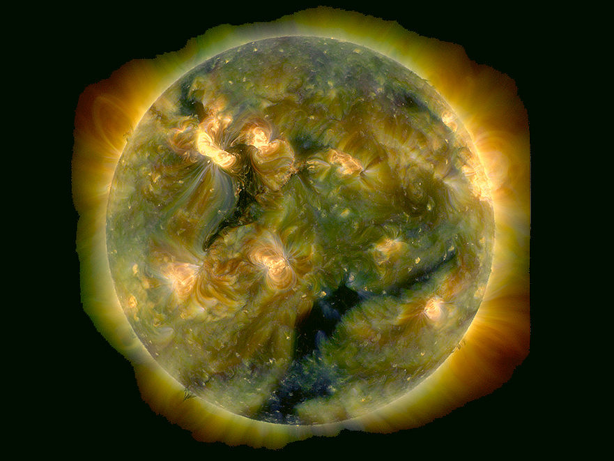  Bildtext: Aufnahme des Atmospheric Imaging Assembly (AIA) an Bord des Solar Dynamics Observatory (SDO) der NASA. Bild: NASA SDO/AIA 