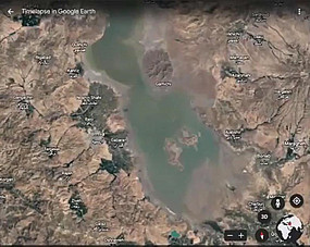 Der Urmia-See 2020. Foto: Google Earth 