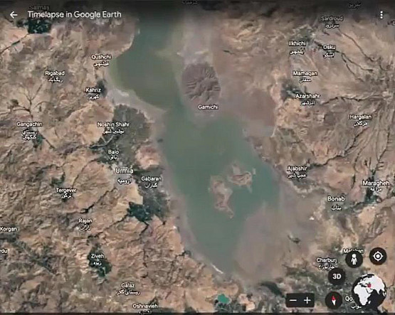 Der Urmia-See 2020. Foto: Google Earth