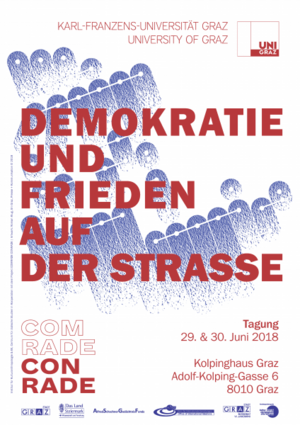 Tagung Demokratie und Frieden auf der Straße │Artwork: Roman Klug, Universität Graz, Presse + Kommunikation @2018