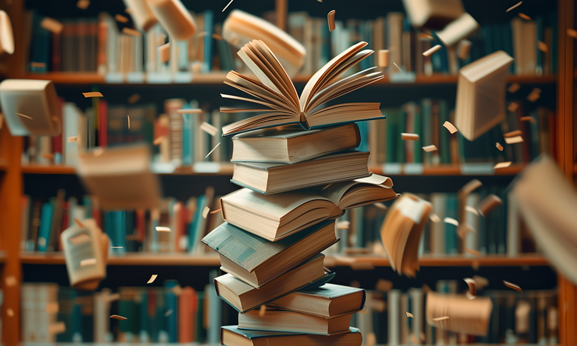 Ai generiert, Bücher, Bibliothek