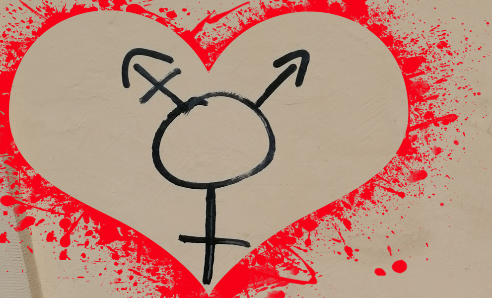 Graffiti mit Unicode Gender Symbol und Herz