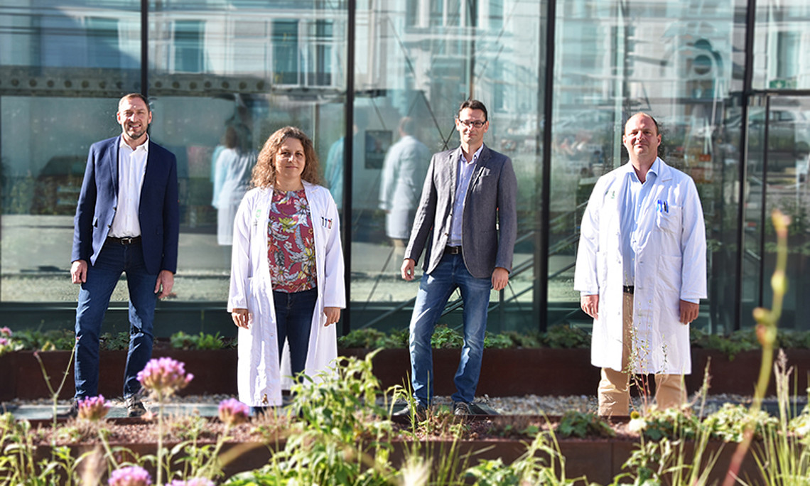 L to R, Andreas Zirngast (MIDES), Bettina Leber (Med Uni Graz), Robert Nuster (University of Graz) and Philipp Stiegler (Med Uni Graz) 