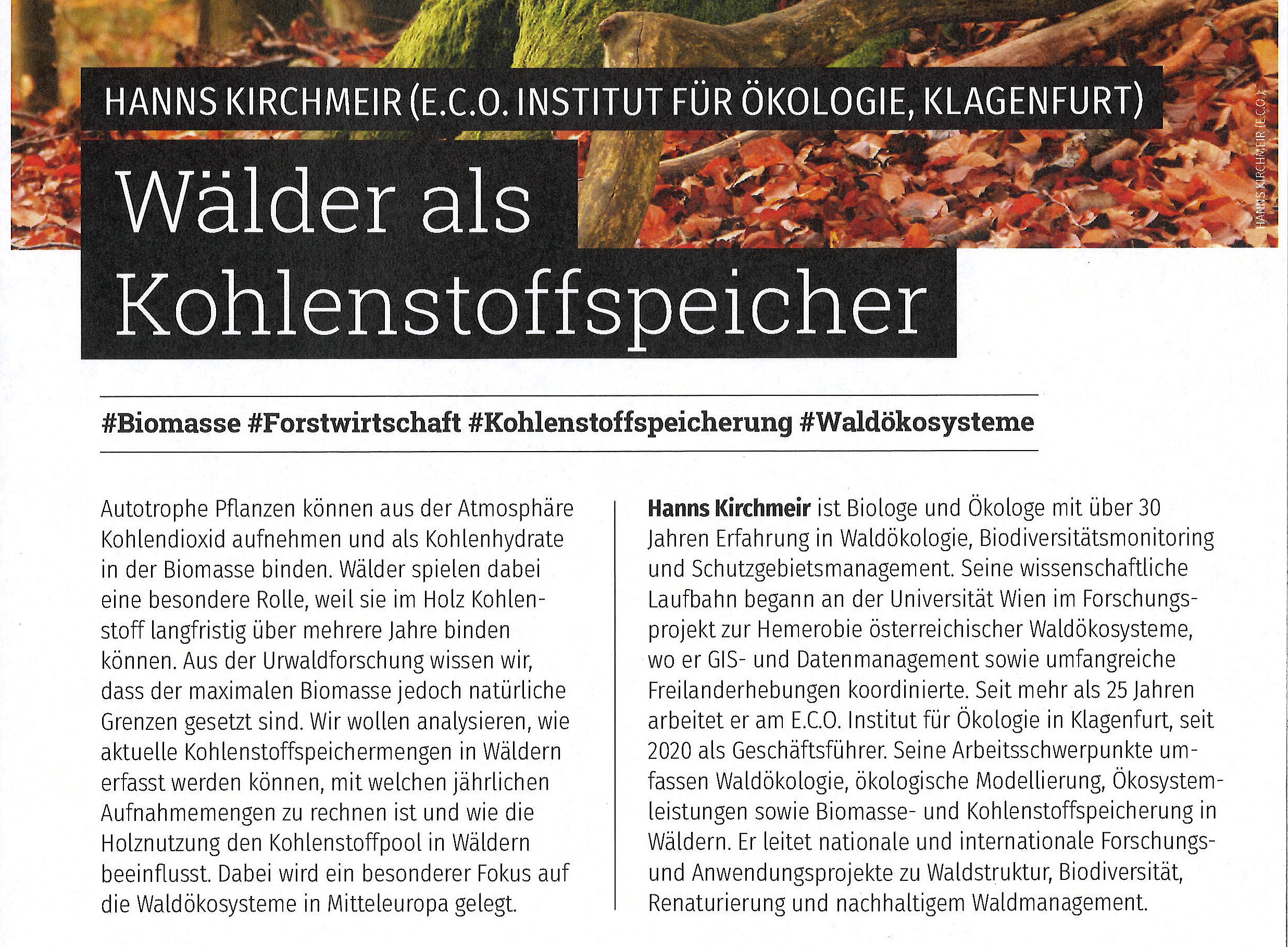 Auszug aus Zeitungsartikel ©Uni Graz