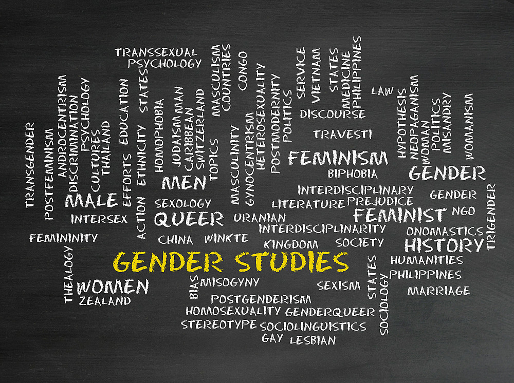 diverse Begriffe die mit Gender Studies zu tun haben ©By CrazyCloud; stock.adobe.com