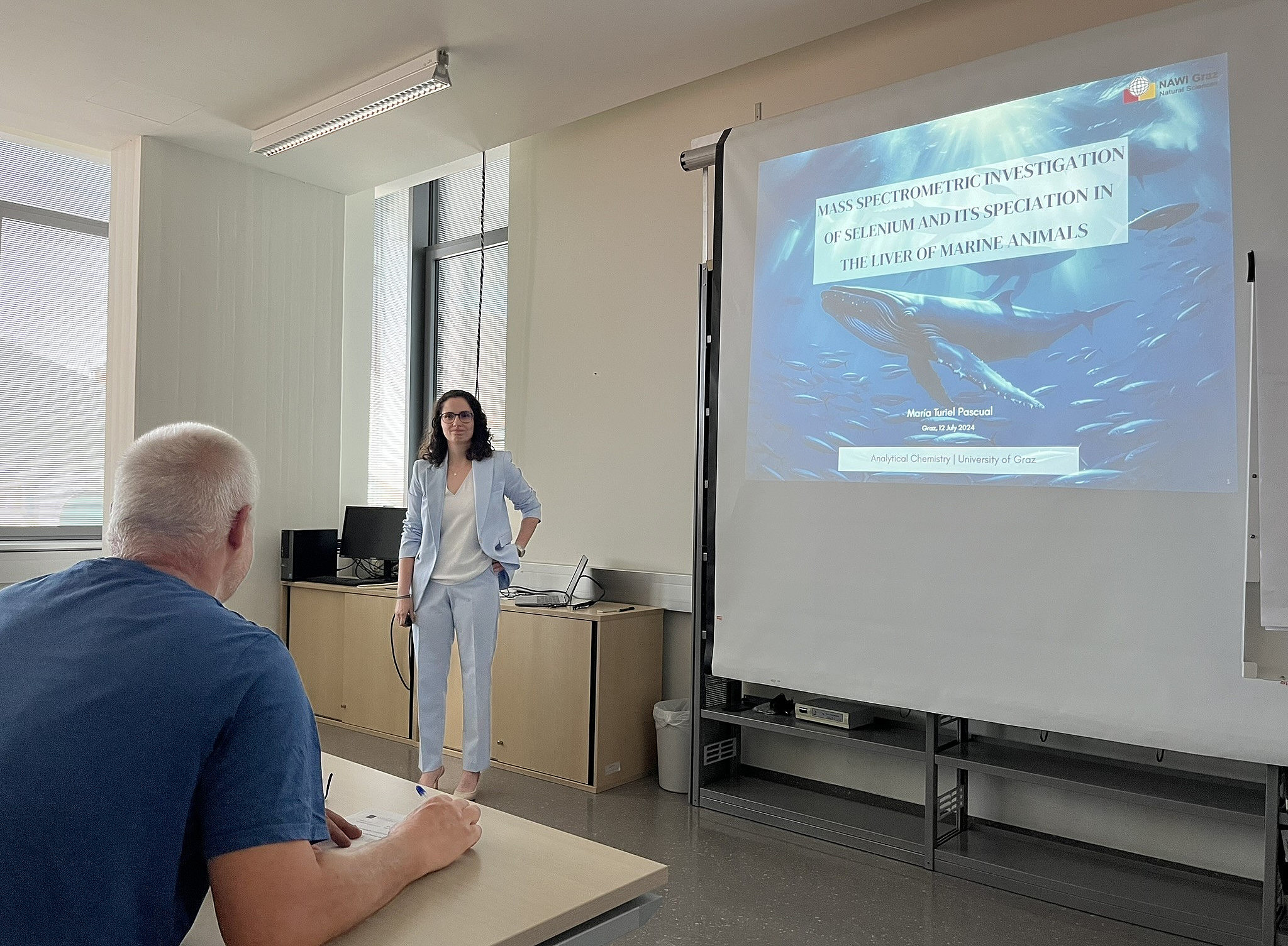 Maria during her defence ©EM - Uni Graz