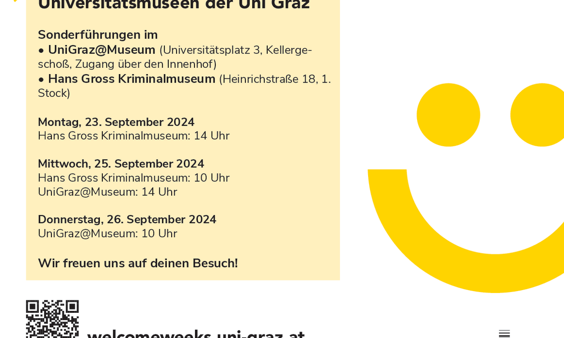 Welcome Weeks - Sonderführungen