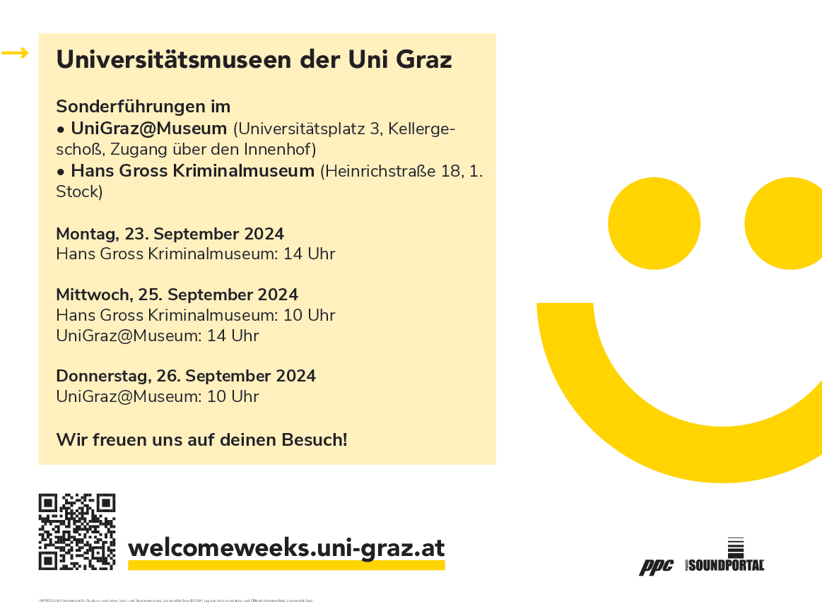 Welcome Weeks - Sonderführungen ©Uni Graz/Grafikabteilung