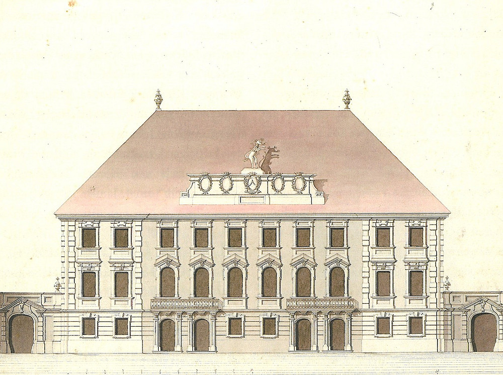 Joseph Hueber, Hauptfassade des Landständischen Theaters (1775) 