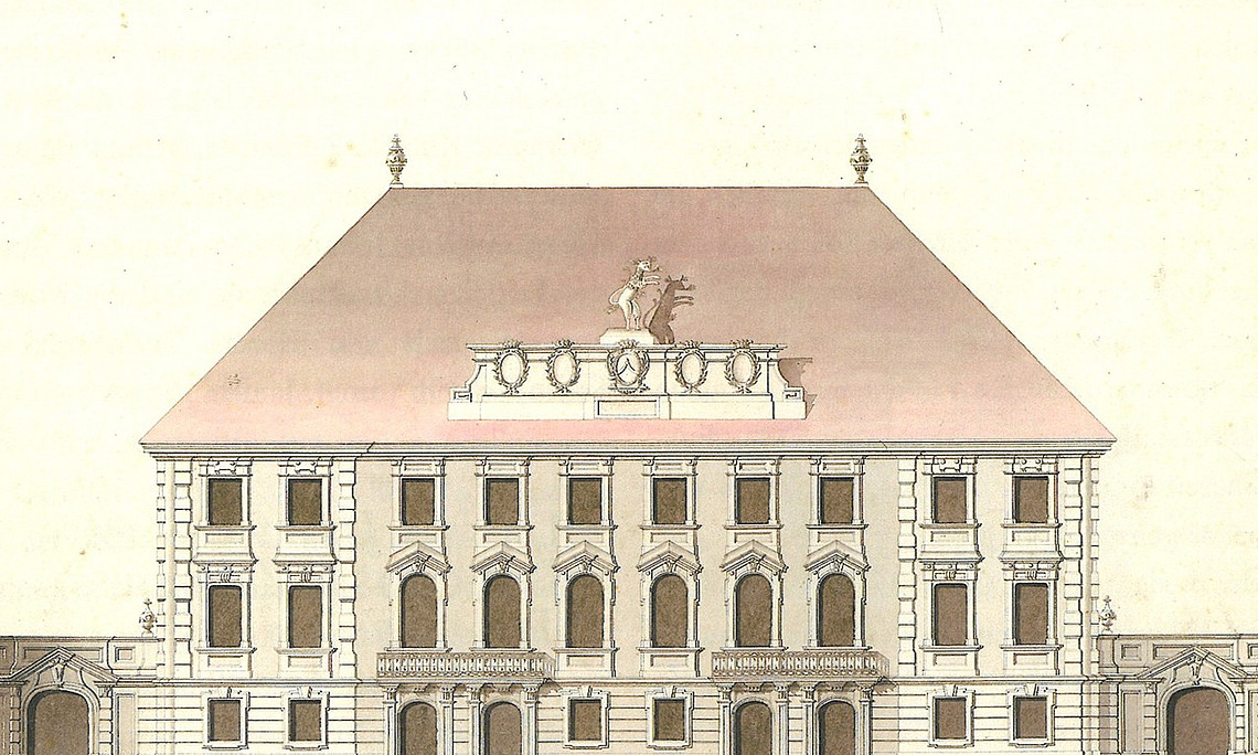 Joseph Hueber, Hauptfassade des Landständischen Theaters
