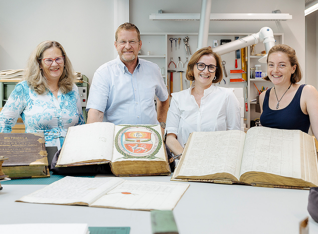 Die restaurierte Sammlung der handschriftlichen Universitätsmatrikel ©Uni Graz/Kanizaj