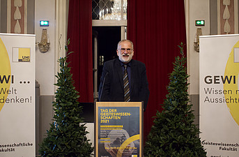 Eröffnung des Tags der Geisteswissenschaften durch Dekan Michael Walter (Foto: Uni Graz/Legat)