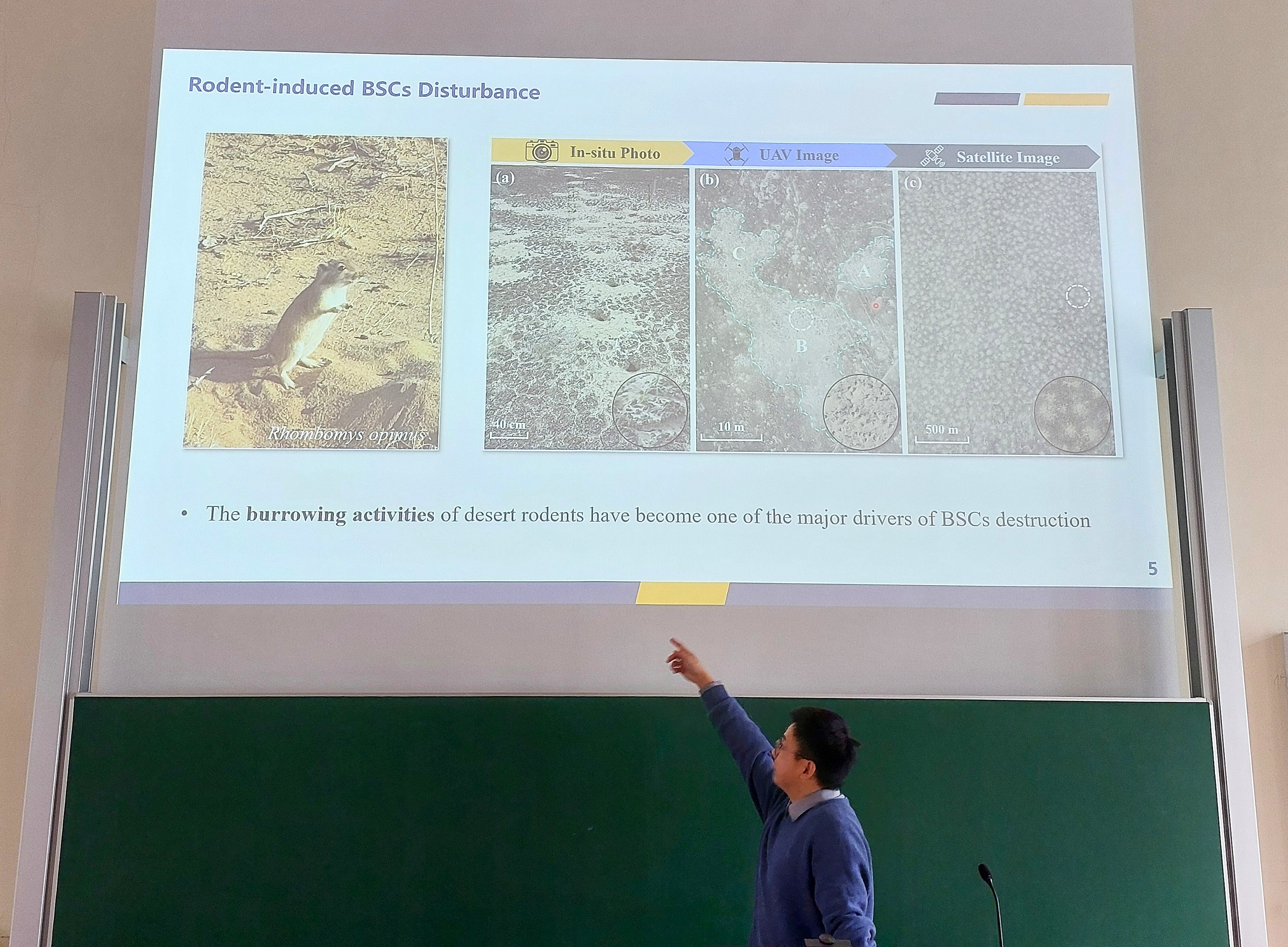 Ruilins Talk on Mapping of Rodent-Induced Disturbance Impact on Biological Soil Crusts via Deep Learning-Informed Graph Cut ©Hanna Bauer