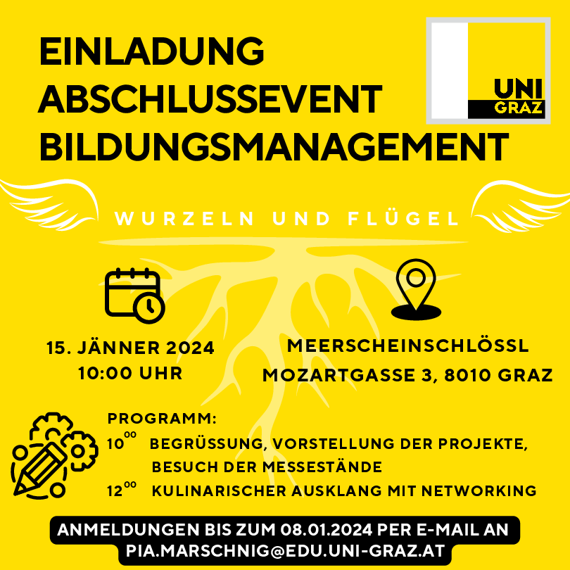 Flyer zum Abschlussevent 