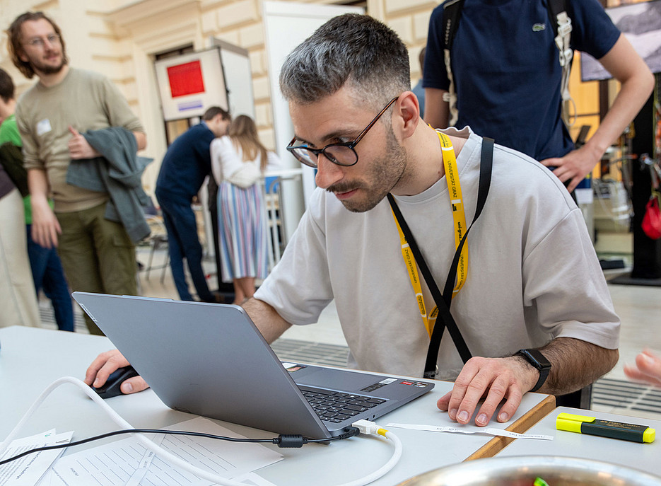 The foyer of the University Library during the 2026 Long Night of Research 