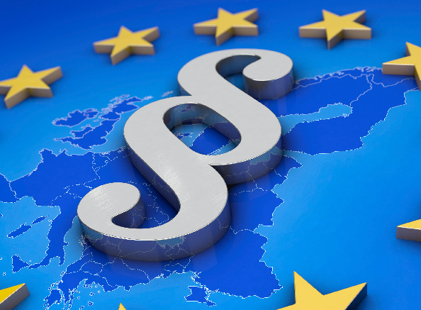 Paragraph auf EU Fahne 