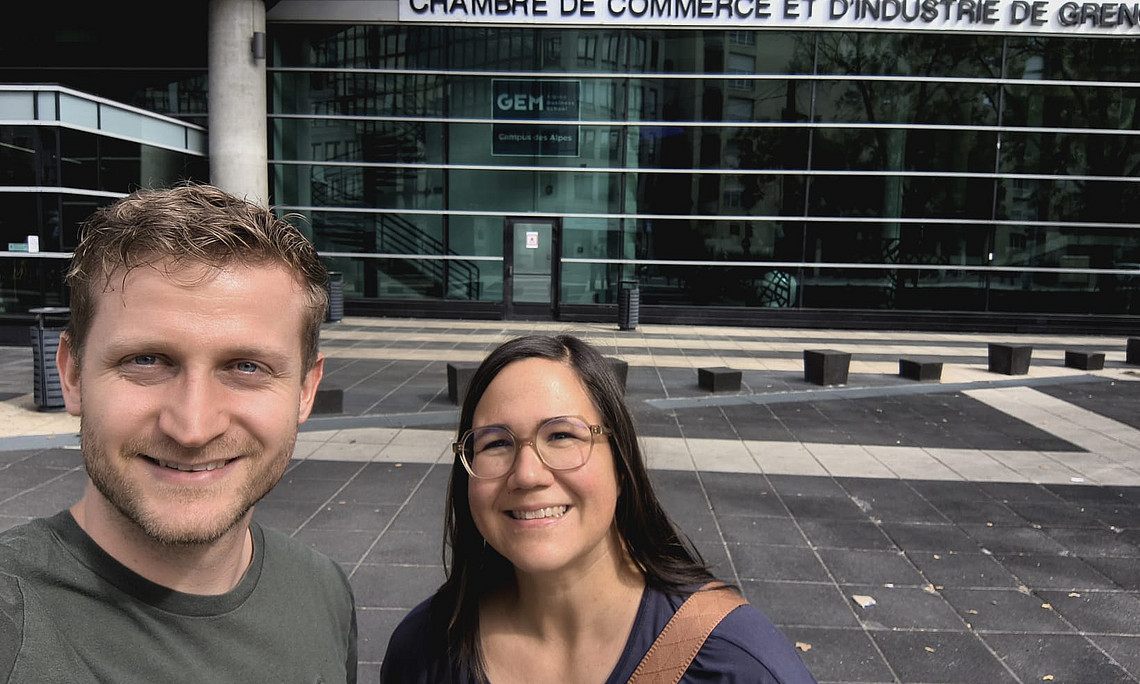 Armin Haberl and Isabella Seeber in front of GEM