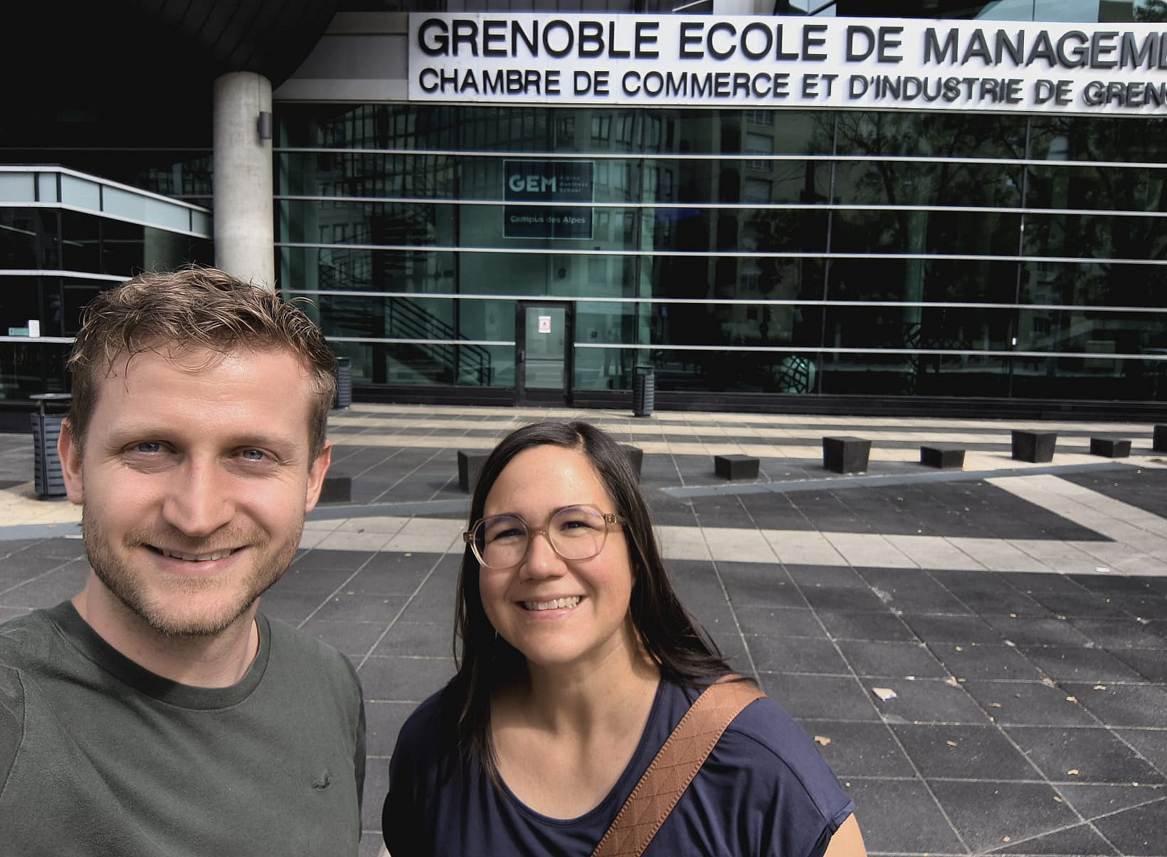 Armin Haberl and Isabella Seeber in front of GEM 