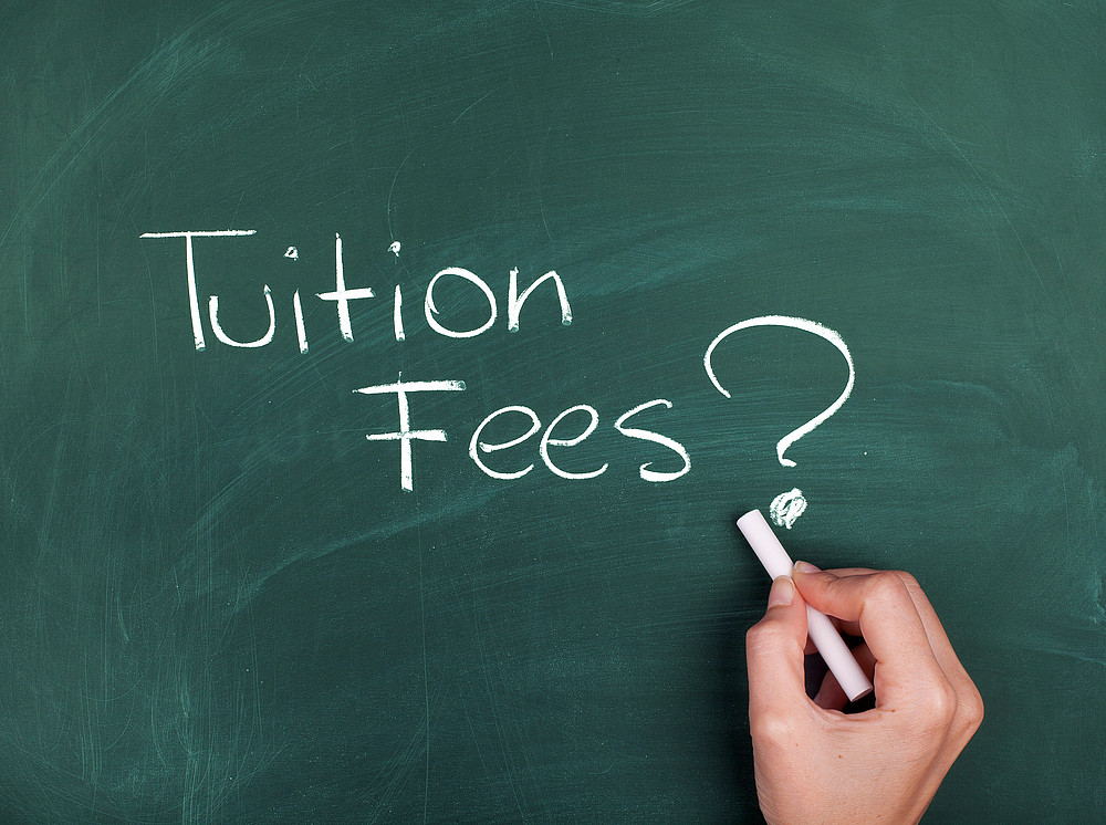 the word tuition fees written on a chalkboard ©By OdetaBlue; stock.adobe.com 