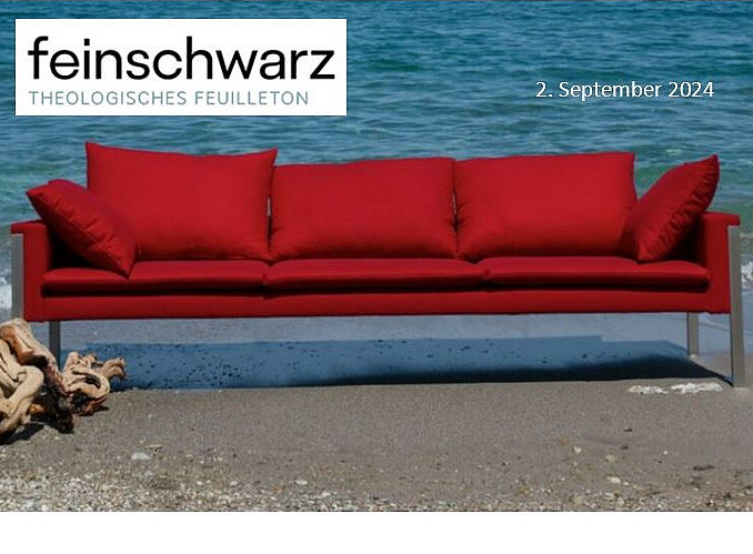 Rotes Sofa am Strand ©feinschwarz