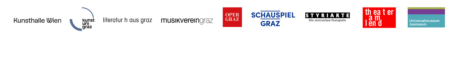 KH Wien, KUG, LH Graz, MV für Steiermark, Oper Graz, Schauspielhaus Graz, Styriarte, Theater am Lend, Universalmuseum Joanneum ©KH Wien, KUG, LH Graz, MV für Steiermark, Oper Graz, Schauspielhaus Graz, Styriarte, Theater am Lend, Universalmuseum Joanneum