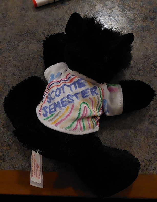 - Event: Color your own Scottie Dog Shirt. Der Scottish Terrier ist das Maskottchen des Colleges ©Global Diary | Magnes