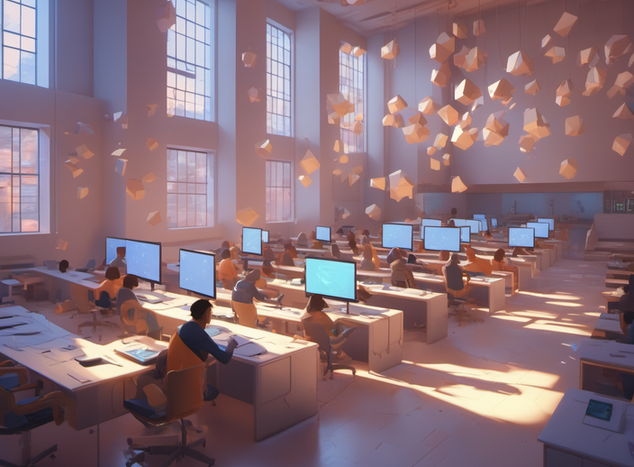 Raum mit vielen Computern ©KI-generiert, gemeinfrei