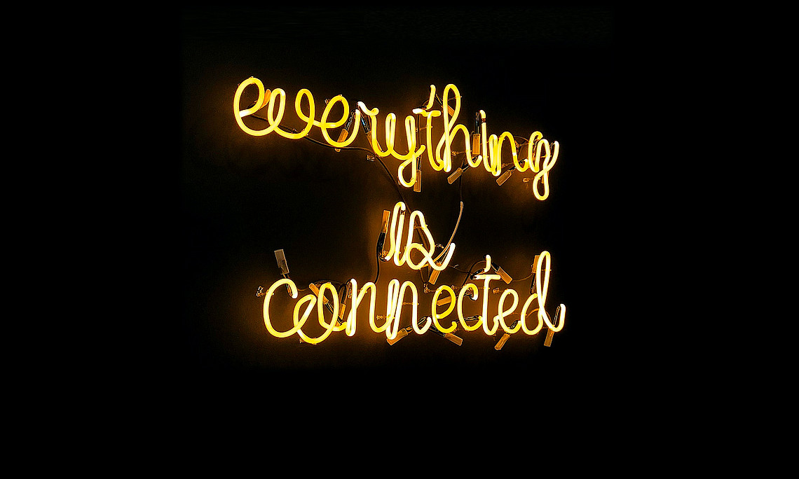 Schrift connected Verbundenheit