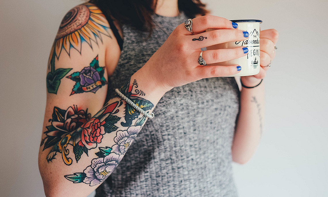 ChemikerInnen der Uni Graz haben Tattoo-Farben untersucht: Neun von zehn Proben erfüllten nicht alle gesetzlichen Bestimmungen. Foto: Annie Spratt - Pixabay