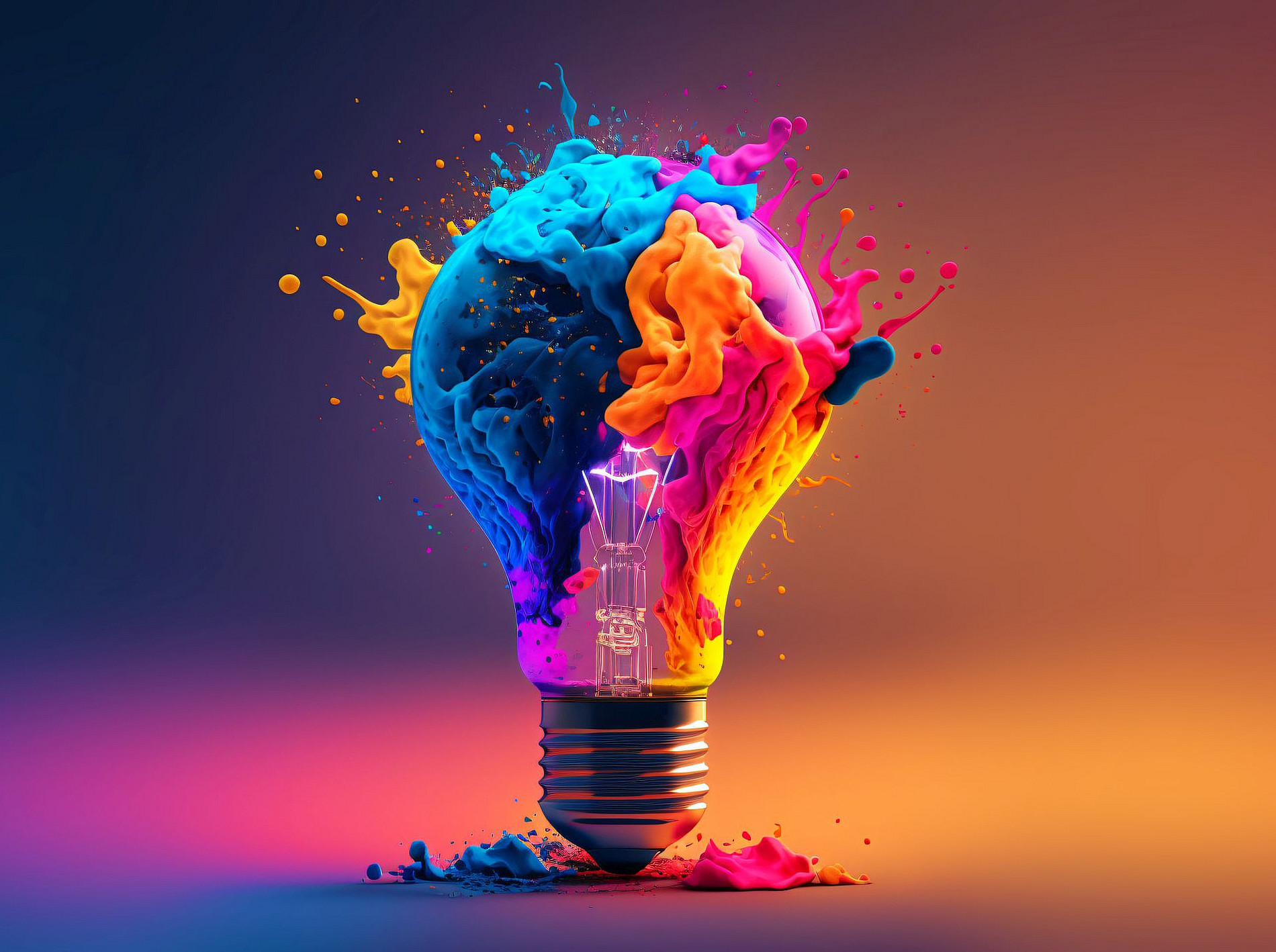 Abstract graphic of a colorful light bulb ©(crocothery) - stock.adobe.com