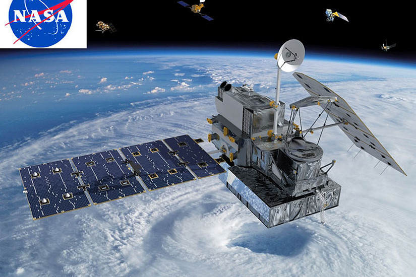 Der 2014 gestartete Global Precipitation Mission (GPM)-Satellit mit neuem Niederschlagsradar ist Kern der Precipitation Measurement Missions (PMM). Bild: NASA 2015