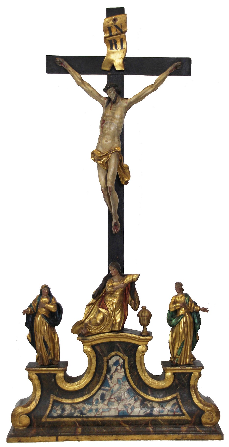 Kruzifix mit Assistenzfiguren 