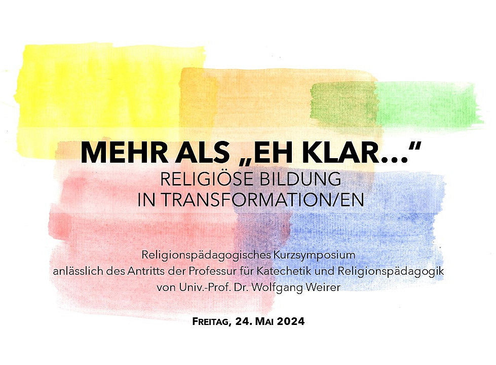 Titelbild zum Kurzsymposium mit bunten Feldern ©Institut für Katechetik und Religionspädagogik / Uni Graz